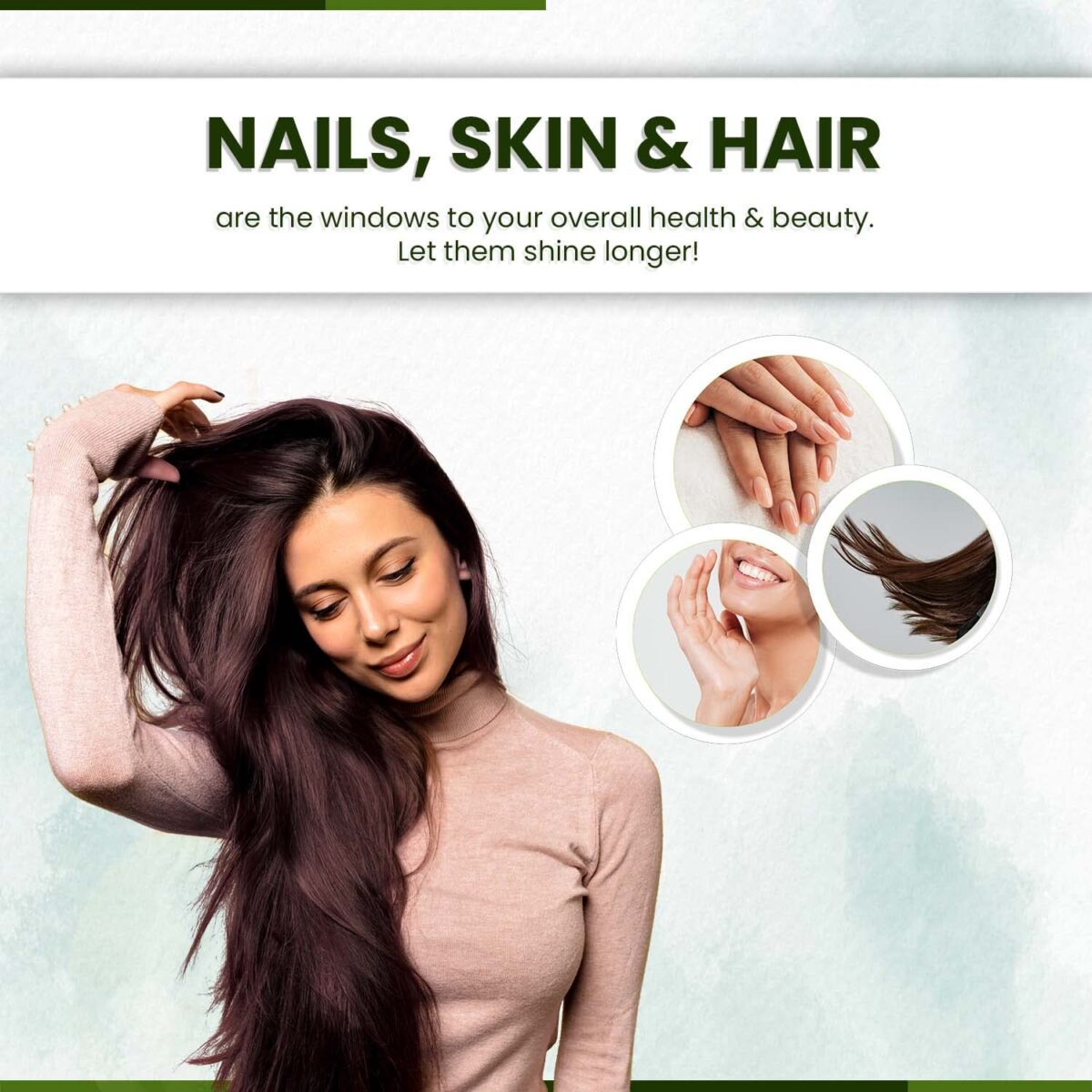 Himalayan Organics Plant Based Biotin 10000Mcg .4 Himalayan Organics Plant Based Biotin 10000Mcg For Longer Hair Growth | Glowing Skin And Longer Nails Supplement | For Men And Women - 120 Veg Capsules - Image 4
