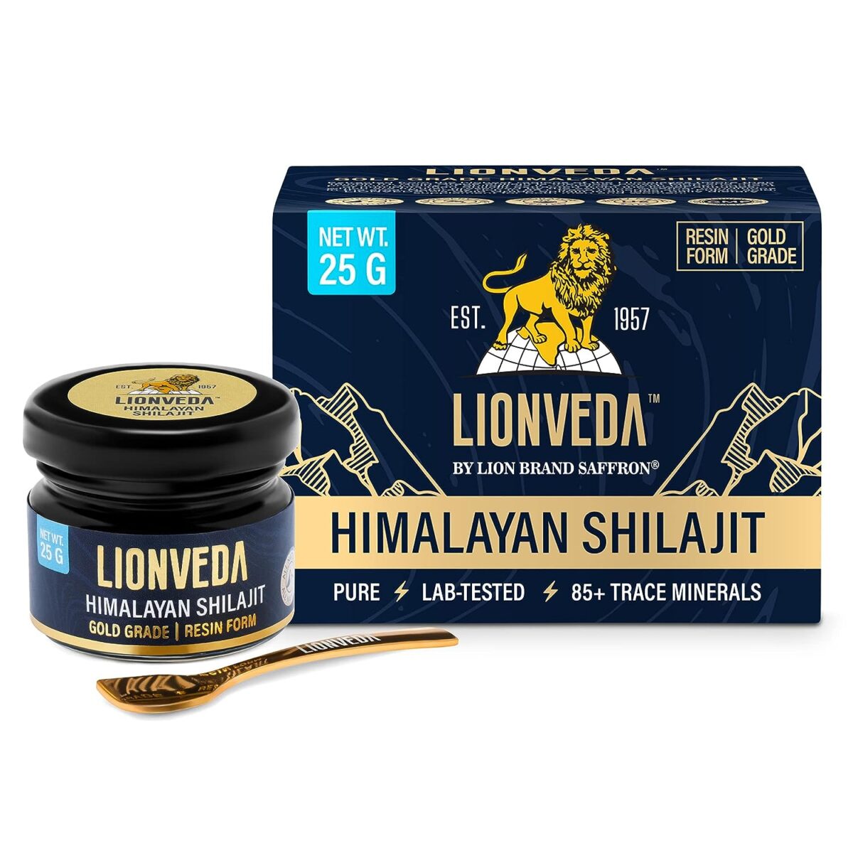 LIONVEDA 25g Original Himalayan Shilajit Resin(Certified Gold Grade) for Men, Gym, Stamina, Energy & Improved Health | 100% Pure Shilajit/Shilajit Liquid (25gm - Image 1