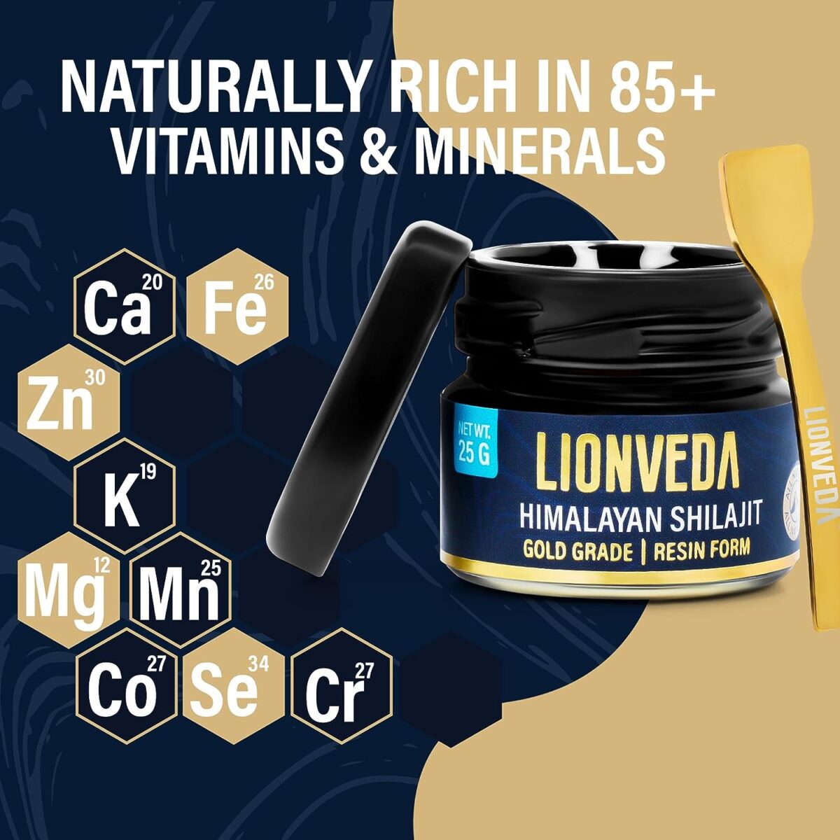 LIONVEDA 25g Original Himalayan Shilajit Resin(Certified Gold Grade) for Men, Gym, Stamina, Energy & Improved Health | 100% Pure Shilajit/Shilajit Liquid (25gm - Image 5