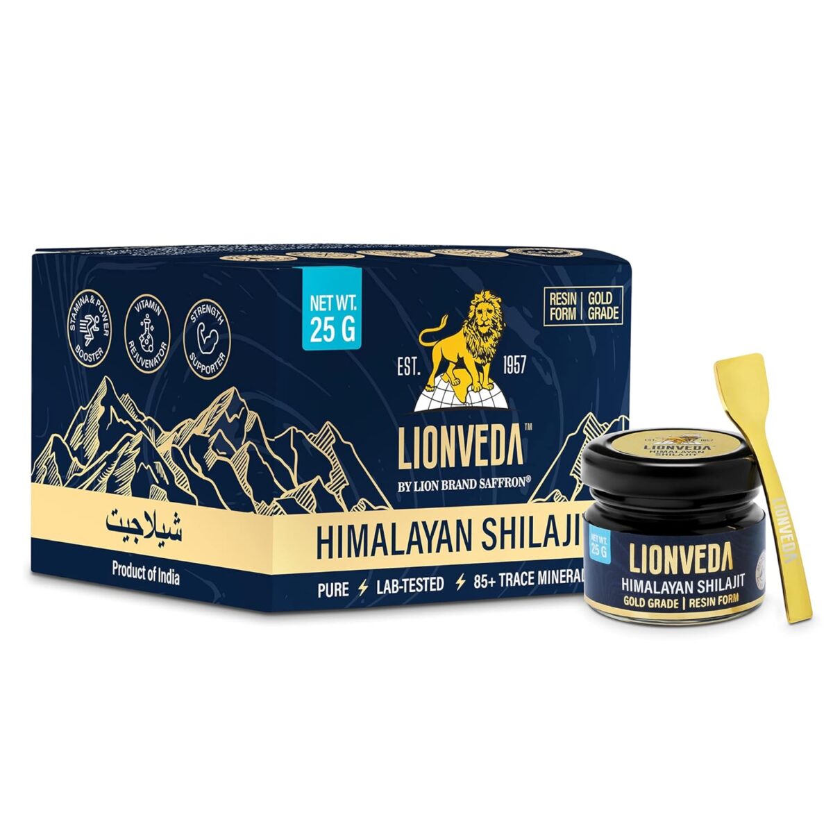 LIONVEDA 25g Original Himalayan Shilajit Resin(Certified Gold Grade) for Men, Gym, Stamina, Energy & Improved Health | 100% Pure Shilajit/Shilajit Liquid (25gm - Image 7