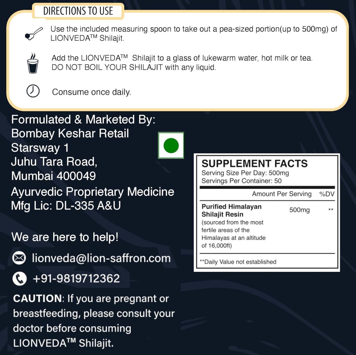 LIONVEDA 25g Original Himalayan Shilajit Resin(Certified Gold Grade) for Men, Gym, Stamina, Energy & Improved Health | 100% Pure Shilajit/Shilajit Liquid (25gm - Image 8