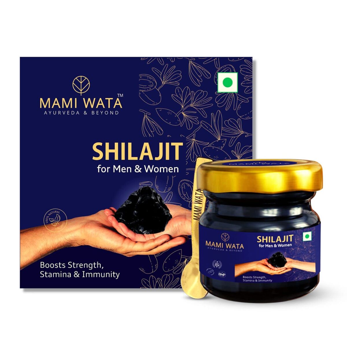 MAMI WATA Himalayn Shilajit Resin 20g - NABL Lab Tested, Pure & Authentic Shilajeet - Strength, Stamina and Performance - Image 1