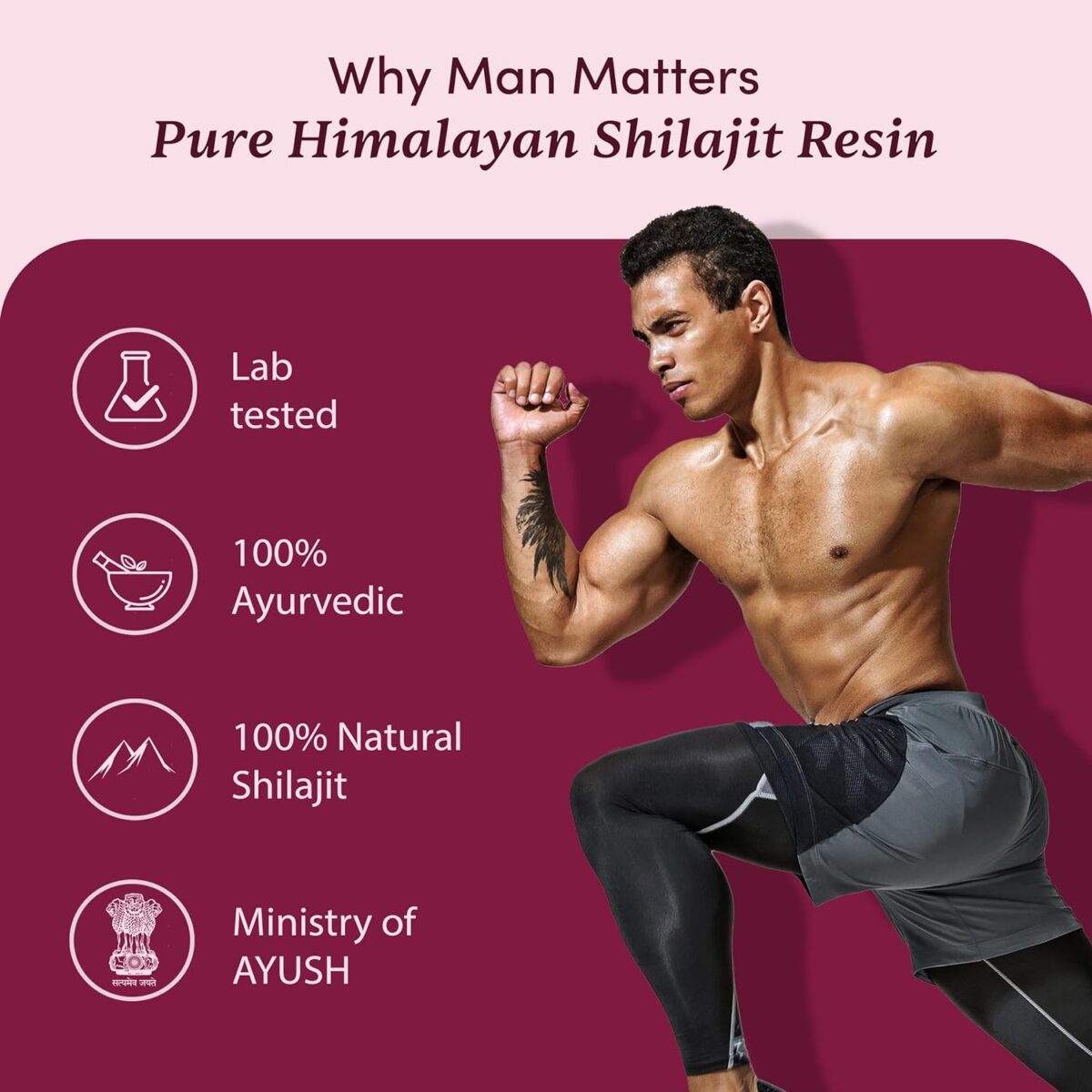 Man Matters 100% Pure Himalayan Shilajit Resin for Men 20g | Boosts Immunity & Strength | No Added Preservatives | 100% Vegetarian - Image 4