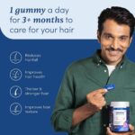 Man Matters Biotin Hair Gummies | 60 Days Pack | With Biotin, Vitamin A, C, E, Zinc & DHT Blocker | Added Sugar | Keeps Hair Healthy & Strong | Strawberry Flavored |100% Vegetarian | 60 Gummies - Image 2