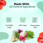 Neuherbs Plant Based Hair Biotin 10000mcg Supplement with DHT-Blocker & Omega-3 | Sesbania, Hibiscus, Rosemary extract, and black pepper | For Hair Growth , Hair Fall Control - 125 g ( Powder ) | Blackberry Flavoured / Great Taste - Image 4