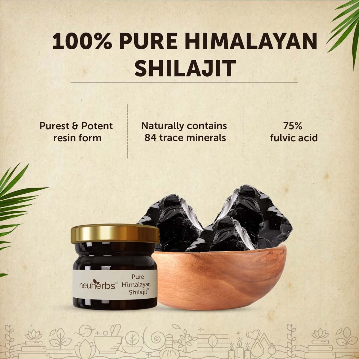Neuherbs Pure & Original 100% Ayurvedic Himalayan Shilajit Shilajeet Resin 20g 3 Neuherbs Pure & Original 100% Ayurvedic Himalayan Shilajit/Shilajeet Resin 20g With 75% Fulvic Acid - For Endurance, Stamina and strength | Lab Tested - Image 3