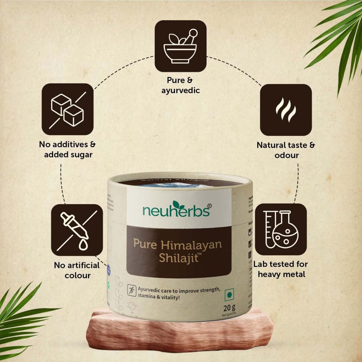Neuherbs Pure & Original 100% Ayurvedic Himalayan Shilajit Shilajeet Resin 20g 6 Neuherbs Pure & Original 100% Ayurvedic Himalayan Shilajit/Shilajeet Resin 20g With 75% Fulvic Acid - For Endurance, Stamina and strength | Lab Tested - Image 6