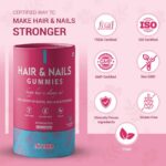 Nirvasa Hair & Nail Gummies with Biotin | Helps Keep Hair, Nail, Skin Healthy & Nourished | Ideal Supplement for Men & Women | Sugar-Free I Mixed Berries Flavoured - 60 Gummies Set of 1 - Image 4