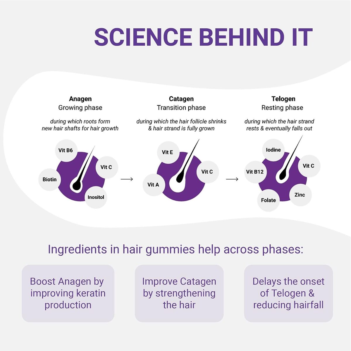 Nudge Biotin Hair Gummies For Hair Growth with Zinc, Vitamin E & Folate | 30 Gummies | Get Thicker, Stronger & Shinier Hair | Gluten Free, Dairy Free, Non-GMO, No Preservatives | Strawberry Flavored - Image 5