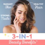 Nutrabud Biotin Hair Gummies For Women, Men | No Added Sugar | For Healthy Hair Growth, Skin Glow & Strong Nails | Strawberry Flavor Vegan Gummy Bear Supplement - 60 Count (Pack of 1) - Image 2