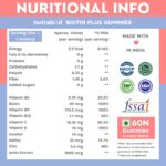 Nutrabud Biotin Hair Gummies For Women, Men | No Added Sugar | For Healthy Hair Growth, Skin Glow & Strong Nails | Strawberry Flavor Vegan Gummy Bear Supplement - 60 Count (Pack of 1) - Image 5