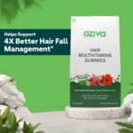 OZiva Biotin Hair Multivitamins Gummies for Stronger, Fuller, Shinier Hair | Hair Gummies with Keratin Builder, Iron & Vitamins B9, B6 & D | Raw Mango Flavour | No Added Sugar (Pack of 1, 30) - Image 2