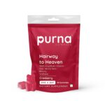 PURNA GUMMIES Biotin Gummies Strong Hair, Glowing Skin, Reduce Hair fall with Delicious Cranberry Flavoured Gummies 30 count