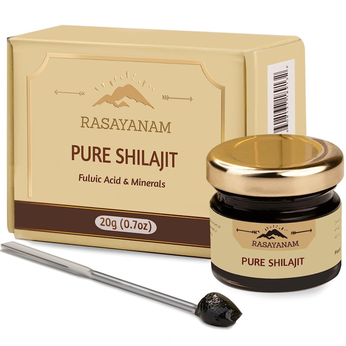 Rasayanam Pure Original Himalayan Shilajit/Shilajeet Resin 20g | Improve Strength & stamina for men & women | 4X Concentrated formula, Stronger Than Pills & Capsules - Image 1