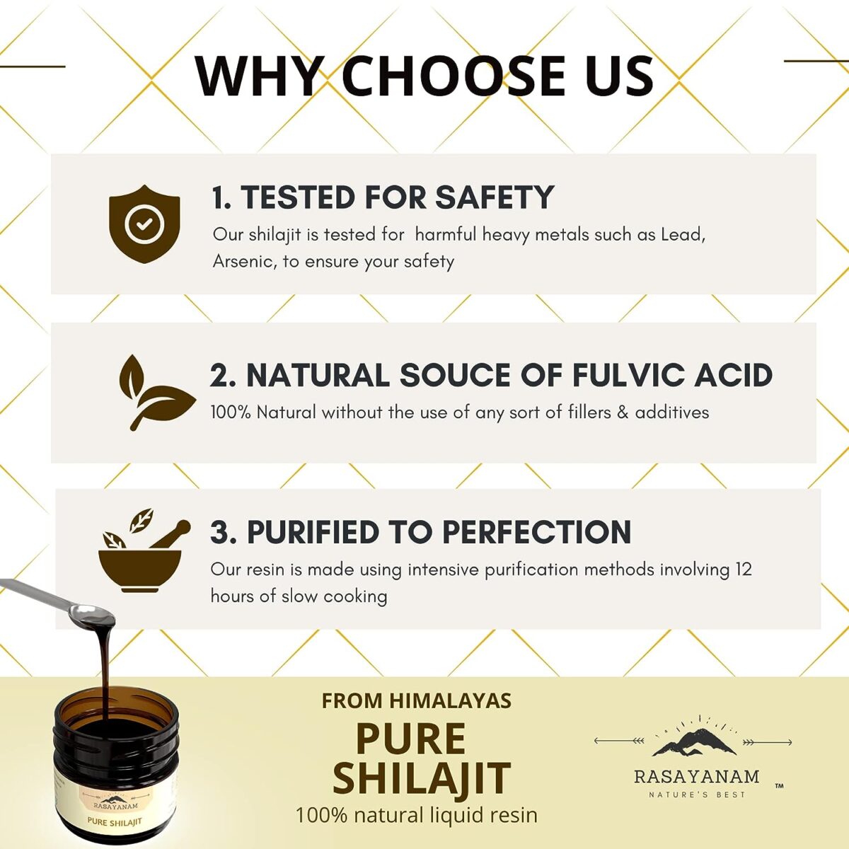 Rasayanam Pure Original Himalayan Shilajit/Shilajeet Resin 20g | Improve Strength & stamina for men & women | 4X Concentrated formula, Stronger Than Pills & Capsules - Image 2