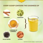 Saffola Immuniveda Golden Turmeric Milk Mix 400 g | Ayurvedic Immunity Booster Haldi Doodh | Healthy Drink for Kids & Adults - Image 5