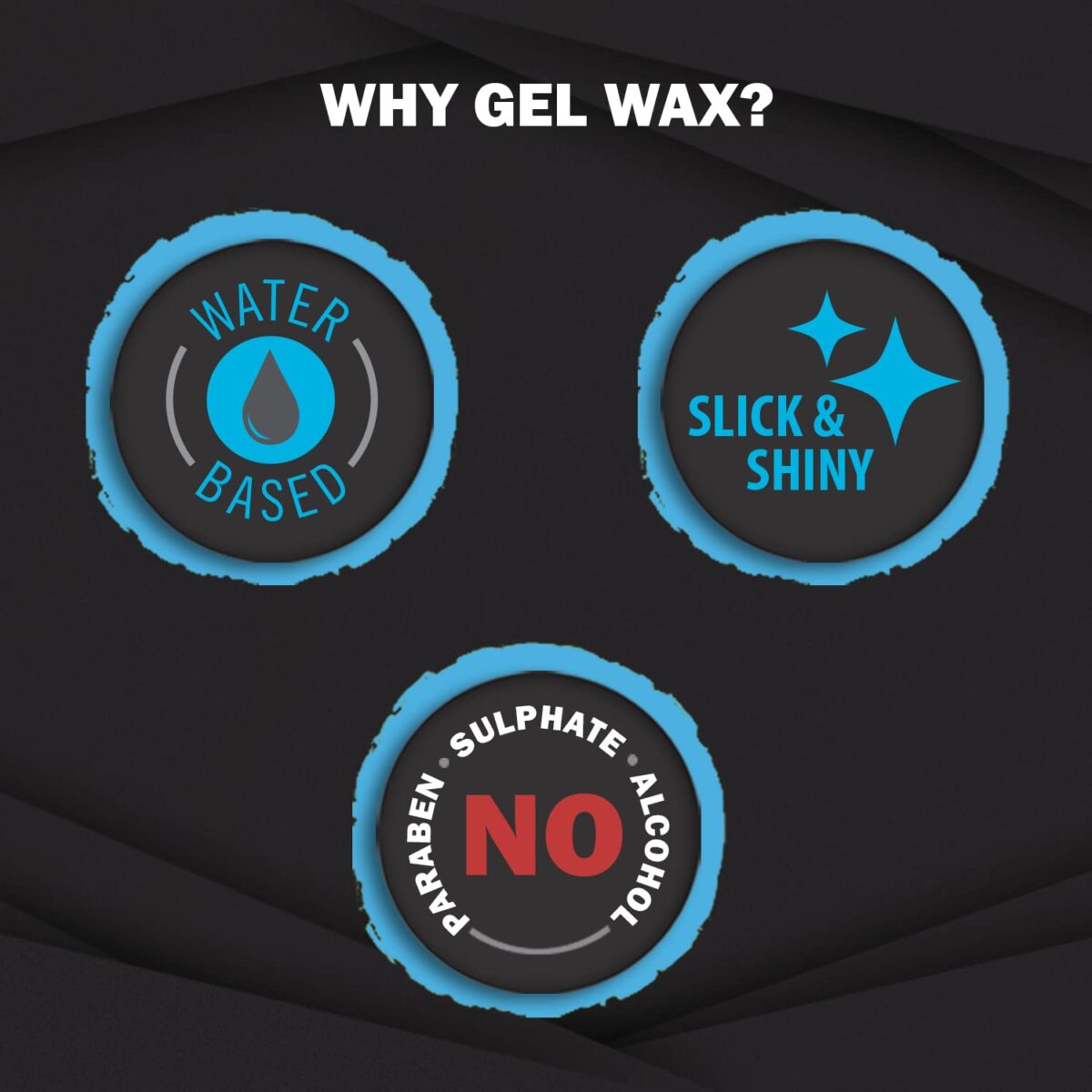 Set Wet Hair Wax For Men - Gel Wax 60 g| Strong Hold, Perfect Slick & Shiny Wet Look, Strong Hold, Water Based, Easy Wash Off - Image 3