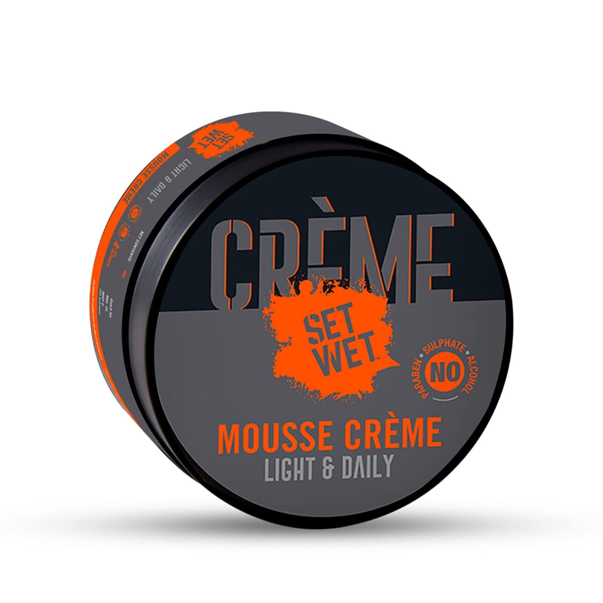 Set Wet Hair Wax For Men -Mousse Crème 60g | Daily Styling, Ultra Light, Non-Sticky, Matte Finish, With Argan Oil, Restylable Anytime, Easy Wash Off| No Paraben, No Sulphate, No Alcohol - Image 1