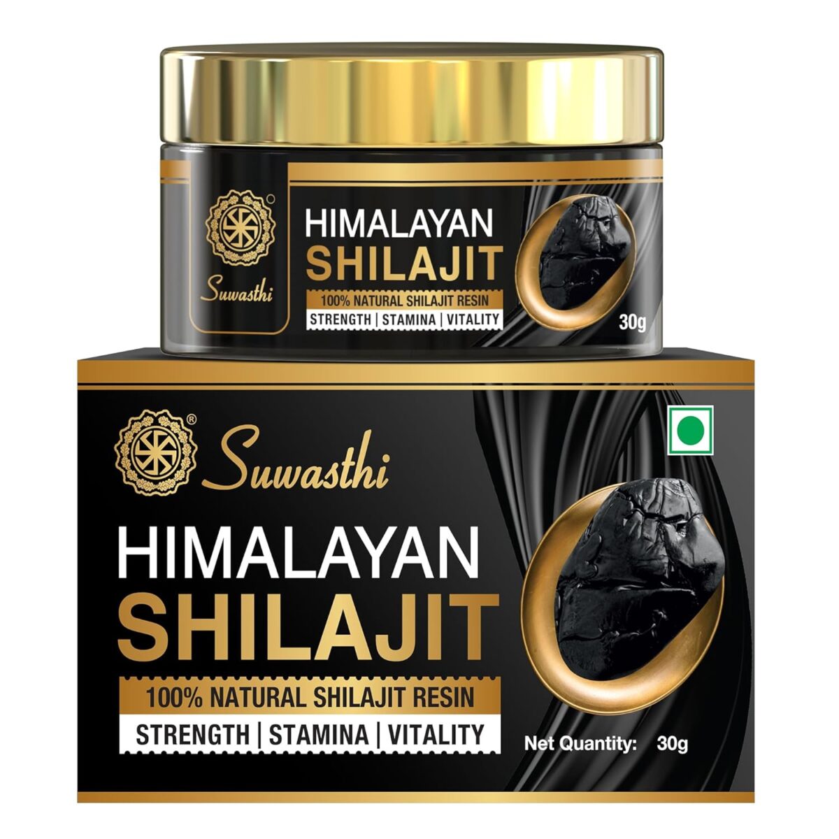 Suwasthi Himalayan Shilajit Shilajeet resin - 30g 1 Suwasthi Himalayan Shilajit/Shilajeet resin - 30g - Image 1