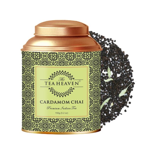 The Tea Heaven | Tea Gift - Elaichi Cardamom Chai Tea-Treats Cold and Cough- 100% Natural Ingredients- 150 Grams(50 Cups)