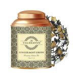The Tea Heaven | Tea Gift - Ginger Mint Green Tea | Tea Gift Pack-Soothes Stomach- 100% Natural Ingredients- 100 Grams (50 Cups)