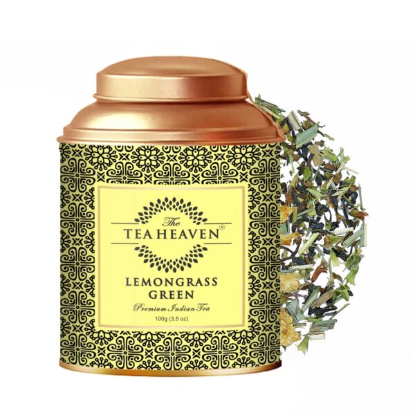 The Tea Heaven | Tea Gift - Lemongrass Green Tea-Helps in Digestion- 100% Natural Ingredients- 100 Grams (50 Cups)
