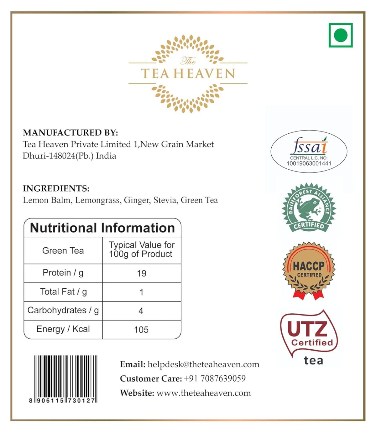 The Tea Heaven | Tea Gift - Lemongrass Green Tea-Helps in Digestion- 100% Natural Ingredients- 100 Grams (50 Cups) - Image 5