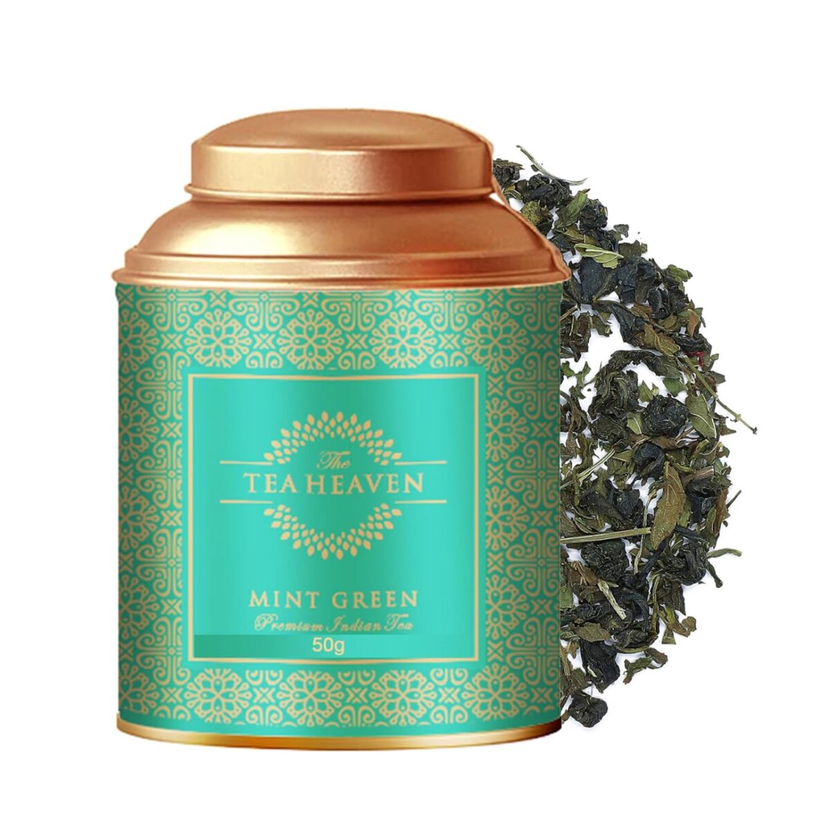 The Tea Heaven Tea Gift - Mint Green Tea Tea Gift Pack-Treats Stomach discomfort-100% Natural Ingredients- 50 Grams .1 The Tea Heaven | Tea Gift - Mint Green Tea| Tea Gift Pack-Treats Stomach discomfort-100% Natural Ingredients- 100 Grams(50 Cups) - Image 1