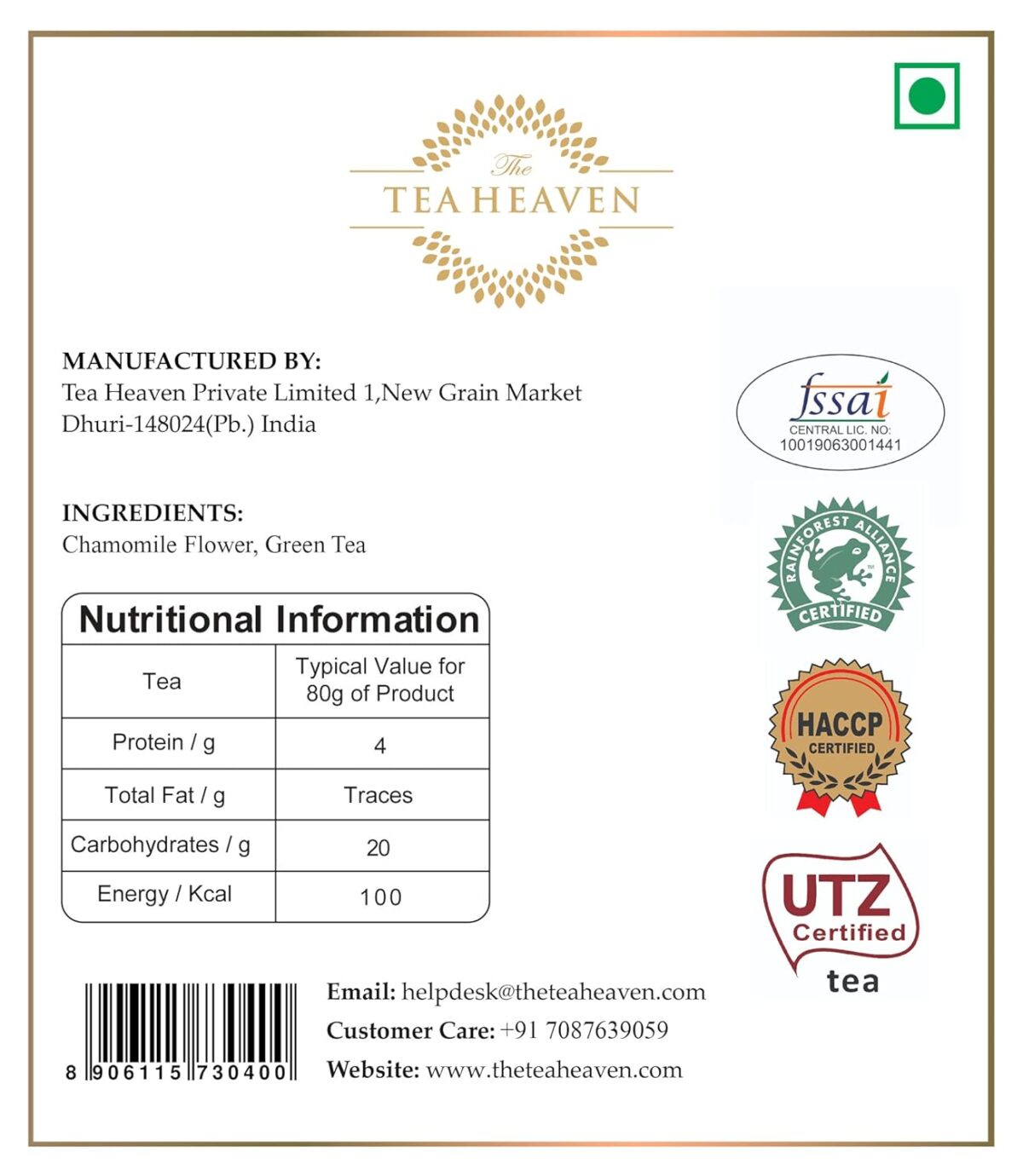 The Tea Heaven | Tea Gift - Organic Pure Chamomile Flowers- 50g - Promotes Sleep and Reduces Anxiety - Image 7