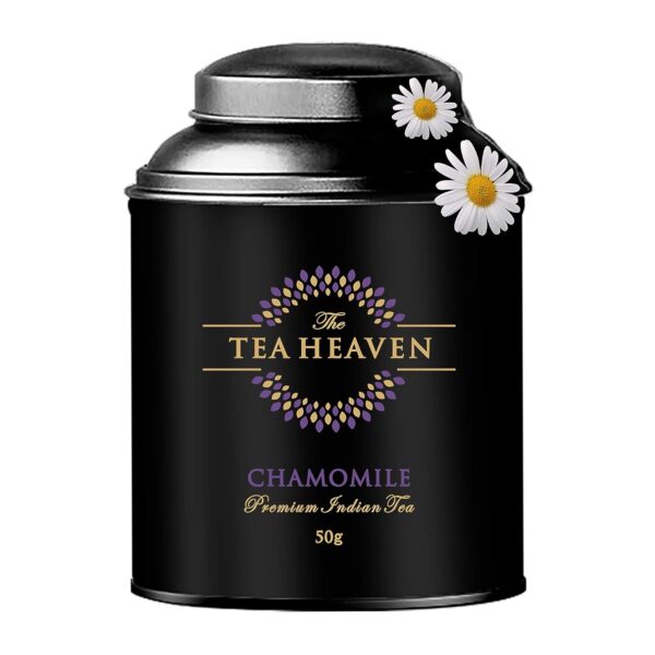 The Tea Heaven | Tea Gift - Organic Pure Chamomile Flowers- 50g - Promotes Sleep and Reduces Anxiety