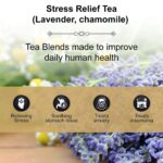 The Tea Heaven | Tea Gift - Stress Relief Lavender Tea(Wellness Tea) | Tea Gift Pack-Promotes Better sleep-100% Organic Ingredients- 50 Grams (25 Cups) - Image 3