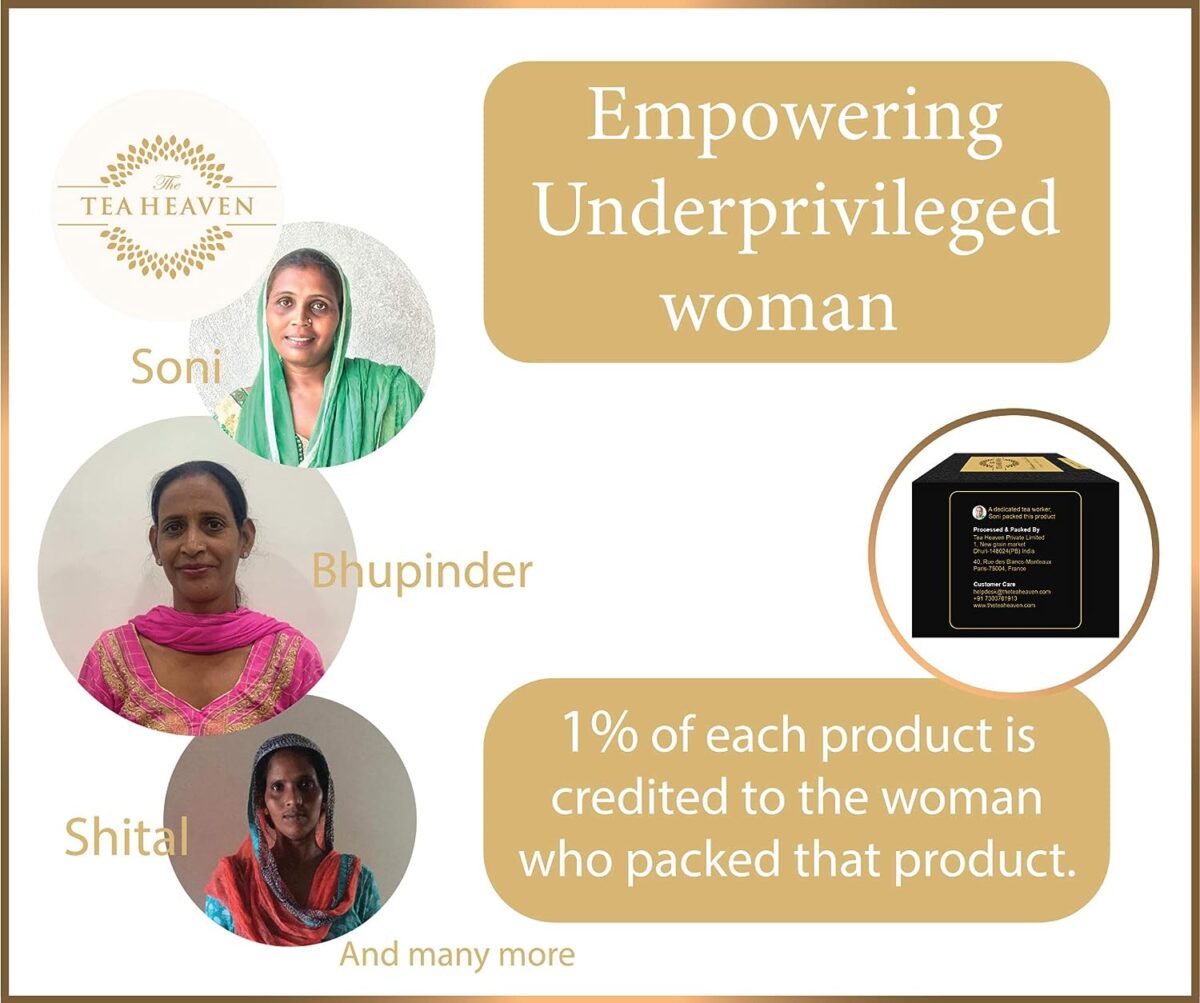 The Tea Heaven | Tea Gift - Tulsi Green Tea | Tea Gift Pack- Heals Body and Reduces Stress-100% Natural Ingredients- 100 Grams (50 Cups) - Image 5