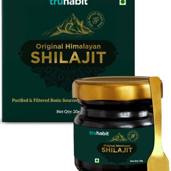 TruHabit Original Himalayan Shilajit, Shilajeet Original, Silajit for Man/Woman (20g), Shilajit Original Resin, Silajit Original Himalayan Natural Stamina Booster for Men, Lab-Tested Shilajit Resin