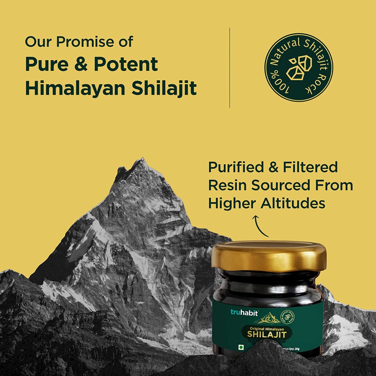 TruHabit Original Himalayan Shilajit, Shilajeet Original, Silajit for Man/Woman (20g), Shilajit Original Resin, Silajit Original Himalayan Natural Stamina Booster for Men, Lab-Tested Shilajit Resin - Image 6