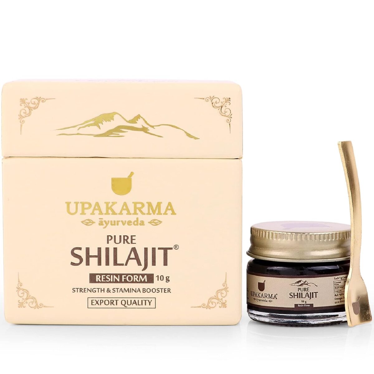 UPAKARMA Ayurveda 100% Ayurvedic, Original and Pure Shilajit/Shilajeet Resin Form to Boost Performance, Power, Stamina, Endurance, Strength and Overall Wellbeing For Men and Women - 10g - Image 1
