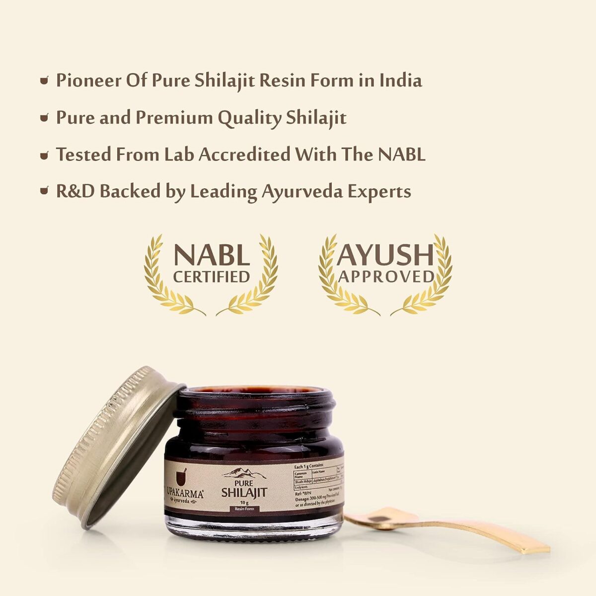 UPAKARMA Ayurveda 100% Ayurvedic, Original and Pure Shilajit/Shilajeet Resin Form to Boost Performance, Power, Stamina, Endurance, Strength and Overall Wellbeing For Men and Women - 10g - Image 3