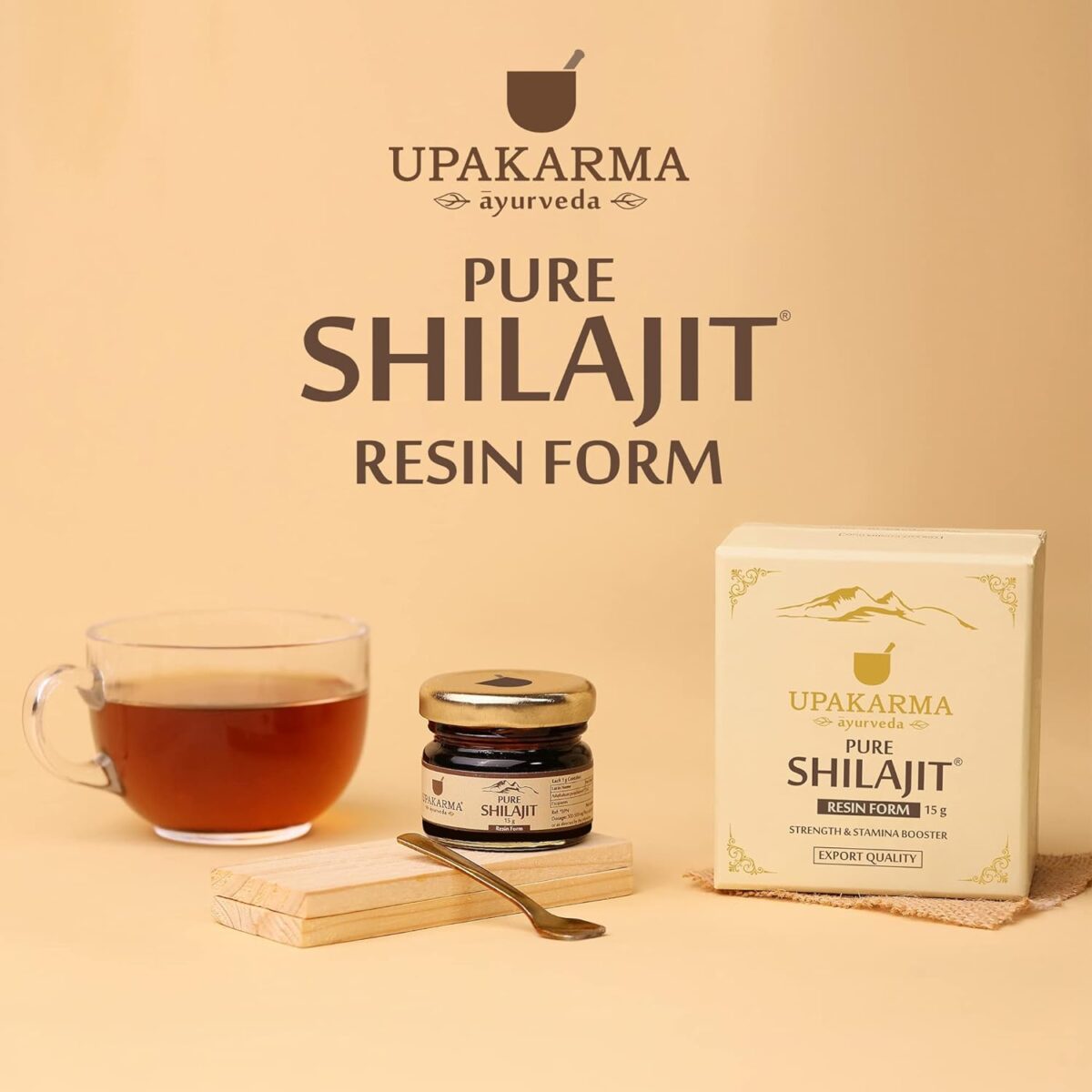 UPAKARMA Ayurveda 100% Ayurvedic, Original and Pure Shilajit/Shilajeet Resin Form to Boost Performance, Power, Stamina, Endurance, Strength and Overall Wellbeing For Men and Women - 15g - Image 2