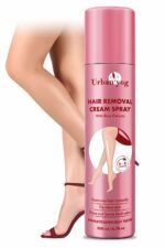Urban yog Hair Removal Cream Spray for Women | Painless Body Hair Removal Spray for legs, hands, underarm & back (200 ML, Rose (Pink))