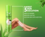 Urban yog Hair Removal Cream Spray for Women | Painless Body Hair Removal Spray for legs, hands, underarm & back (200 ML, Aloe vera (Green)) - Image 3