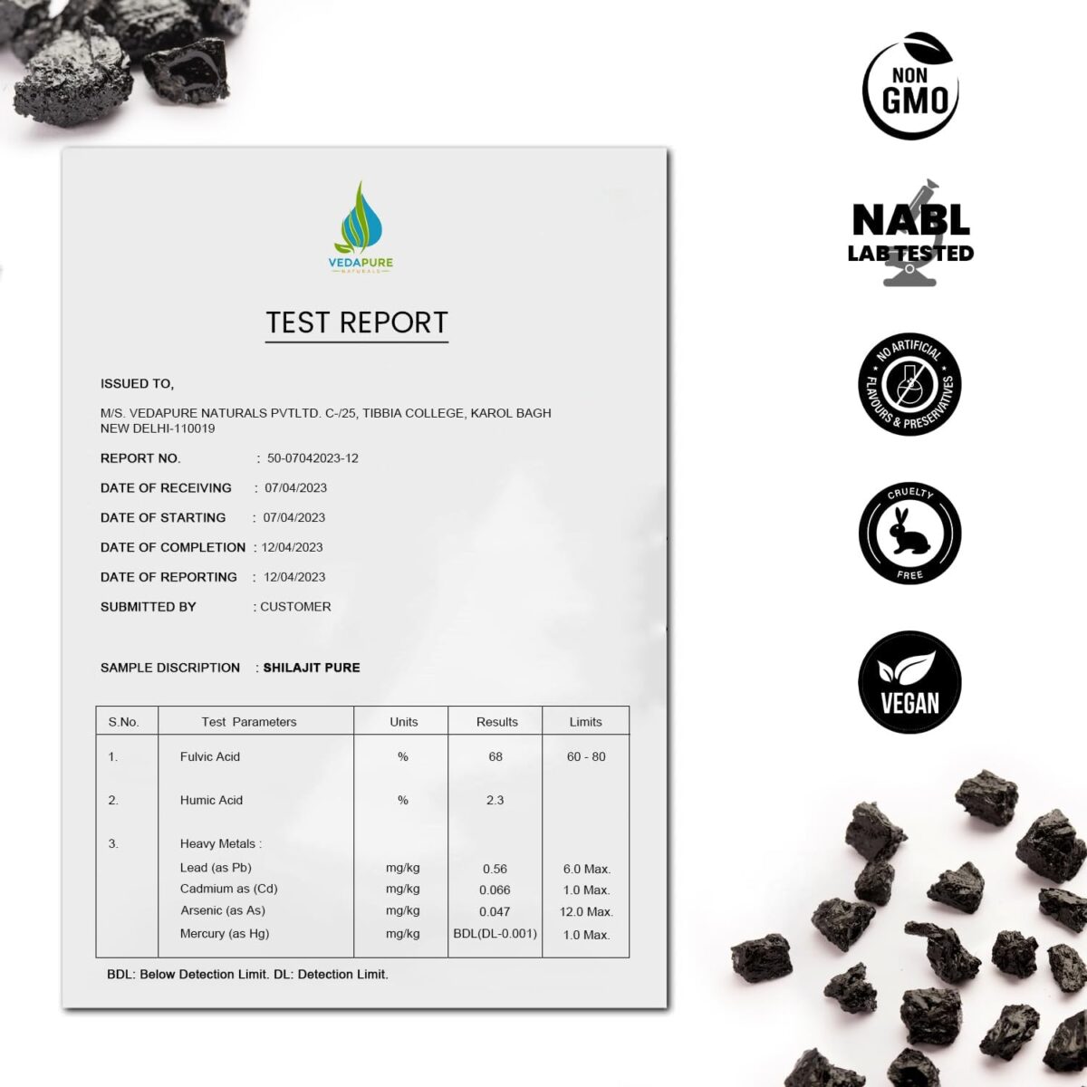 VEDAPURE Natural Shilajit Resin -15 Gm | Support Metabolism & Build Immunity | Boost Stamina & Energy |100% Pure shilajit | shilajit for Men & Women | Lab Tested Shilajit - Image 7
