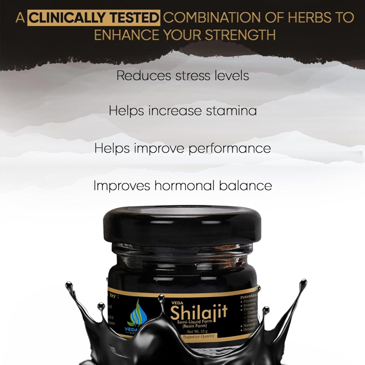 VEDAPURE shilajit | shilajit original | silajit for Men & Women | shilajit resin for Strength & Endurance | Lab Tested Shilajit Resin- 25 Gram - Image 3
