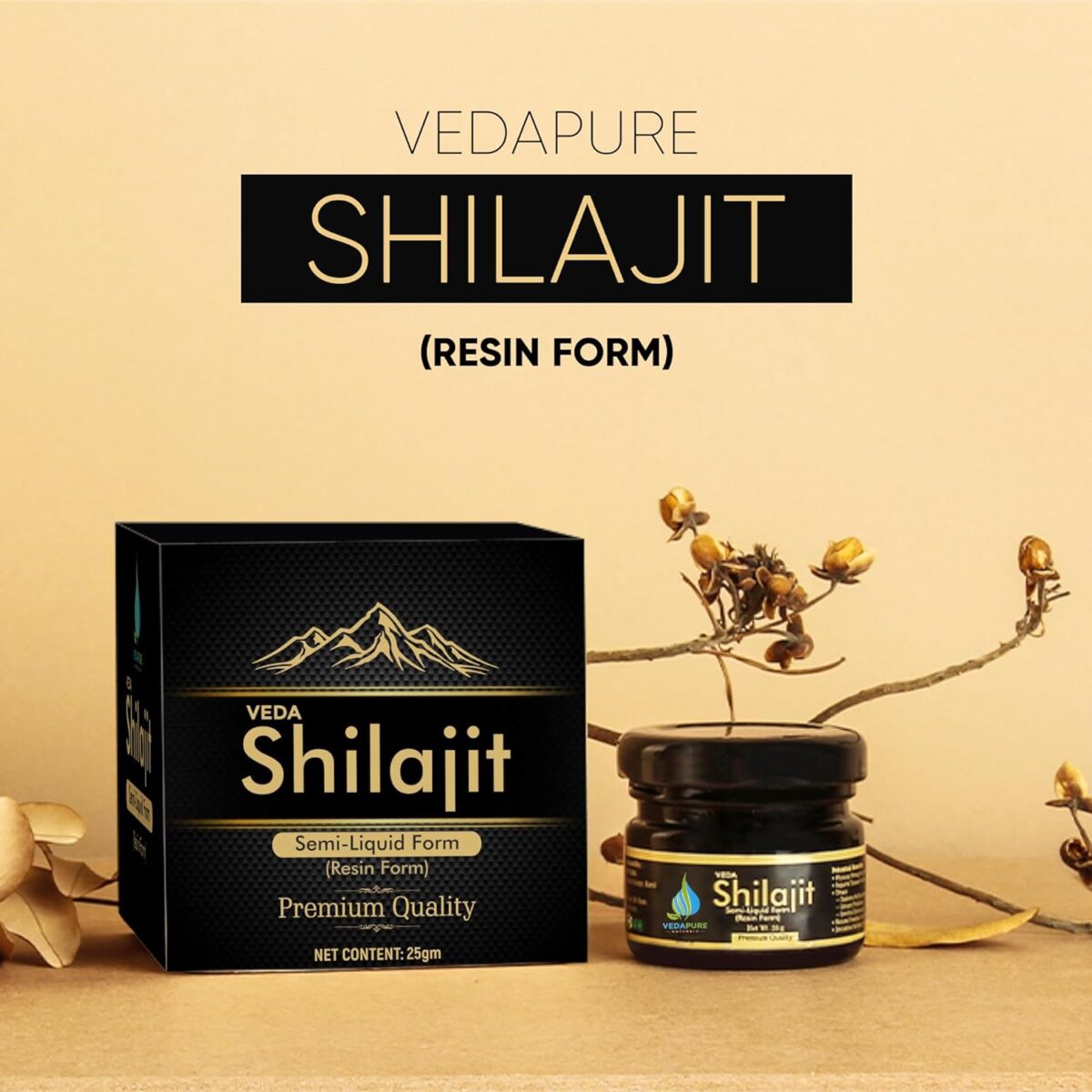 VEDAPURE shilajit | shilajit original | silajit for Men & Women | shilajit resin for Strength & Endurance | Lab Tested Shilajit Resin- 25 Gram - Image 6