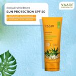 Vaadi Herbals Sunscreen Lotion SPF50 With Aloe Vera And Chamomile - (110g) - Image 2