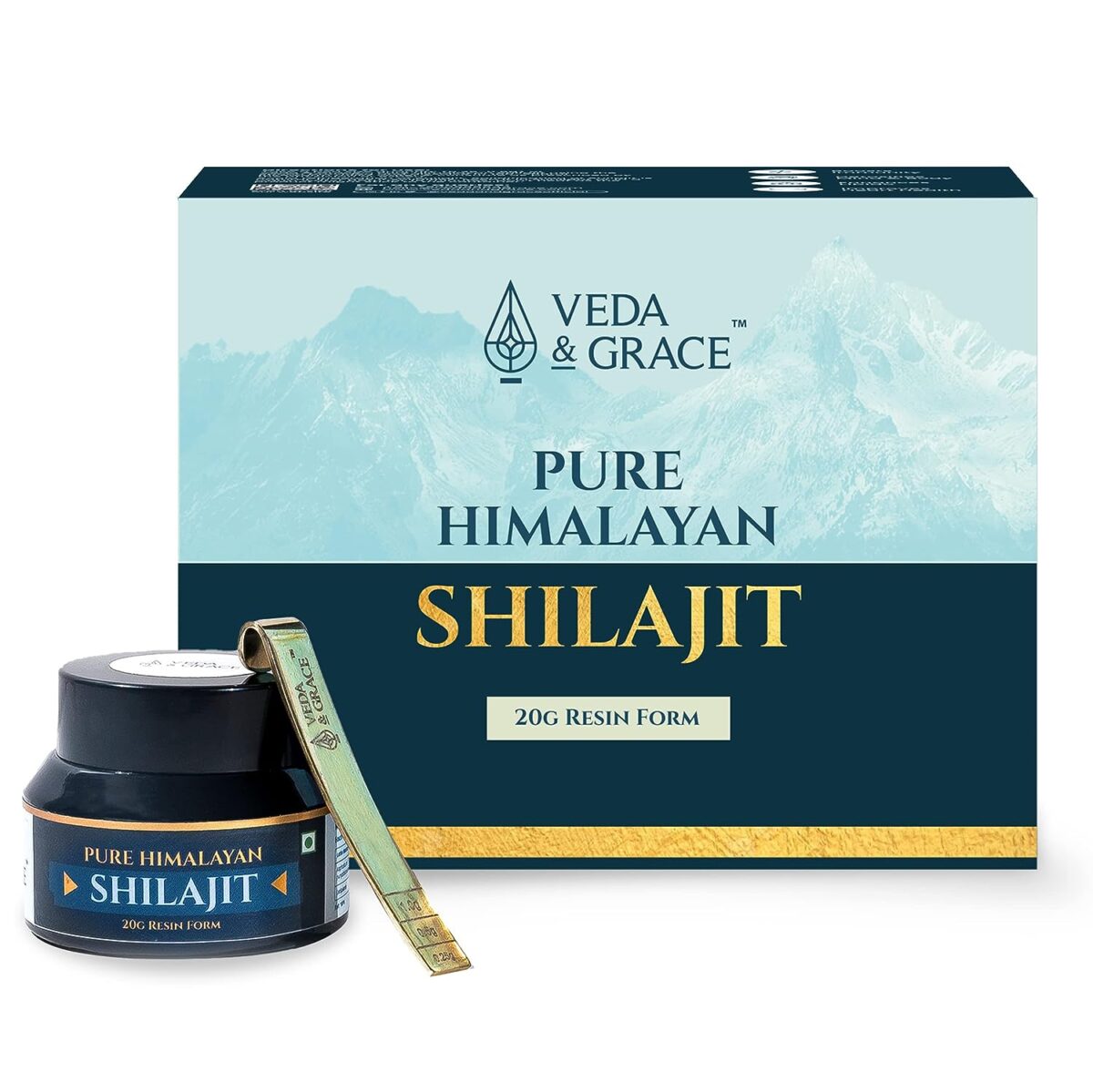 Veda & Grace Himalayan Shilajit/Shilajeet Resin Form - 20G | 100% Pure and Natural Shilajit/Shilajeet Resin | Performance Booster For Endurance and Workout | Contains Lab Report - Image 1