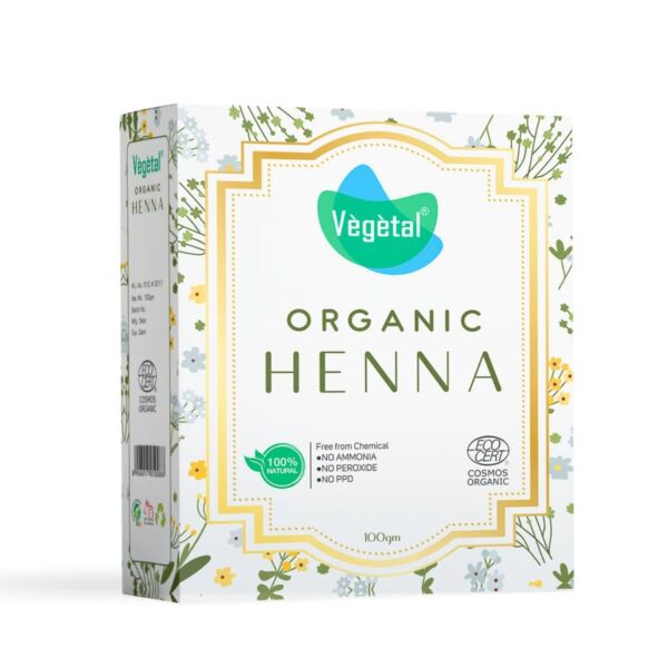 Vegetal Certified Organic Bio Henna Powder For Hair 100 gm - 100% Pure and Natural