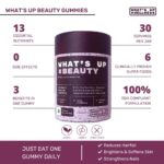 What's Up Wellness Biotin Beauty Skin & Hair Gummies,for Hair Growth, Bright Skin & Strong Nails, Vitamin A to E, Folic Acid, Zinc, Aloe Vera etc, for Men & Women, 30 Days Pack (30 Gummies) - Image 7