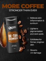 Beardo De-Tan Body Wash for Men, 200ml | Tan Removal| Caffeine Body Wash | With Coffee & Aloe Extracts | For Body & Face | Refreshing Fragrance - Image 3