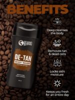 Beardo De-Tan Body Wash for Men, 200ml | Tan Removal| Caffeine Body Wash | With Coffee & Aloe Extracts | For Body & Face | Refreshing Fragrance - Image 5