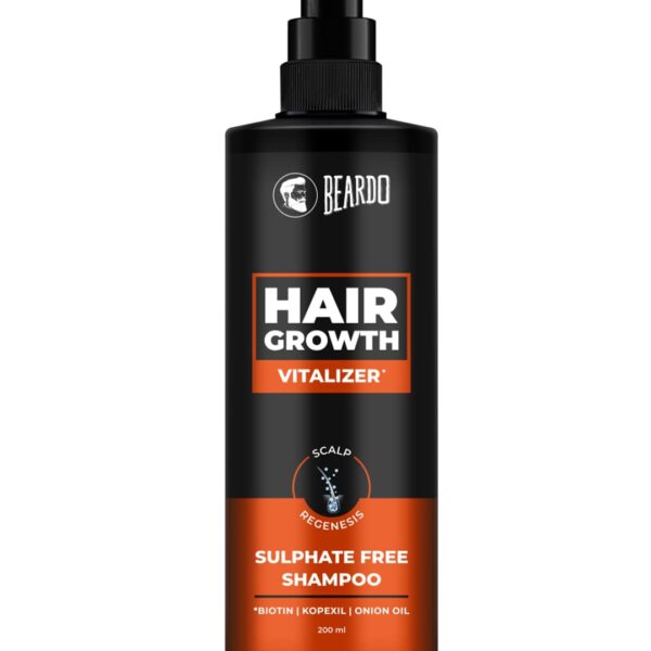 Beardo Hair Growth Vitalizer Shampoo | Shampoo for Men | Sulphate and Paraben Free Shampoo | 200 ml