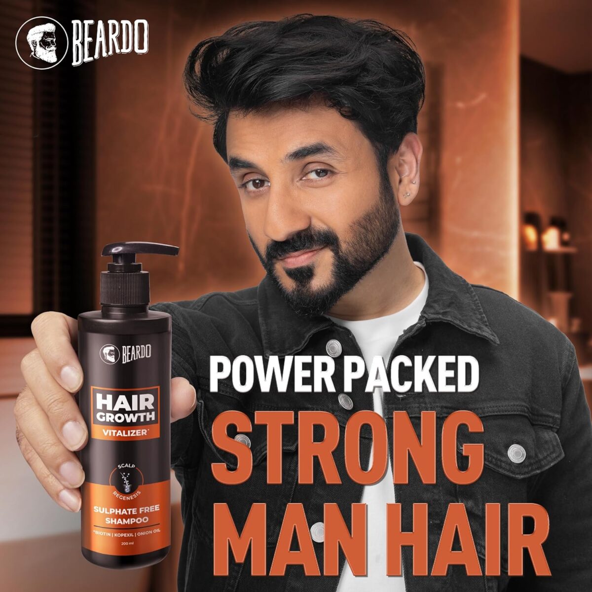 Beardo Hair Growth Vitalizer Shampoo | Shampoo for Men | Sulphate and Paraben Free Shampoo | 200 ml - Image 2